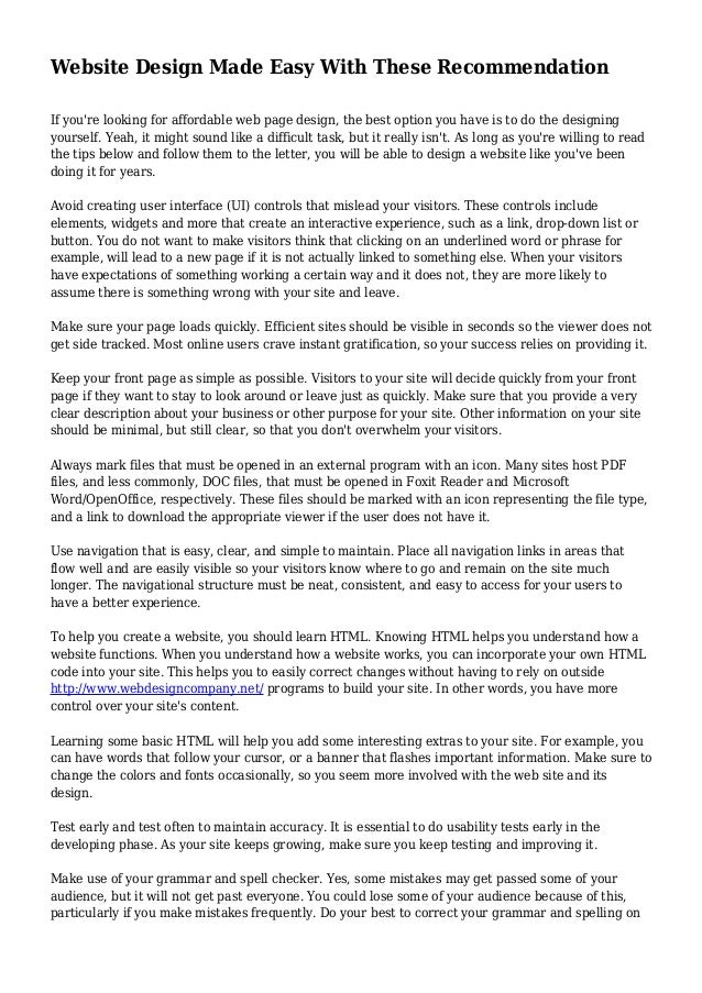 website design made easy with these recommendation letter of recommendation made easy