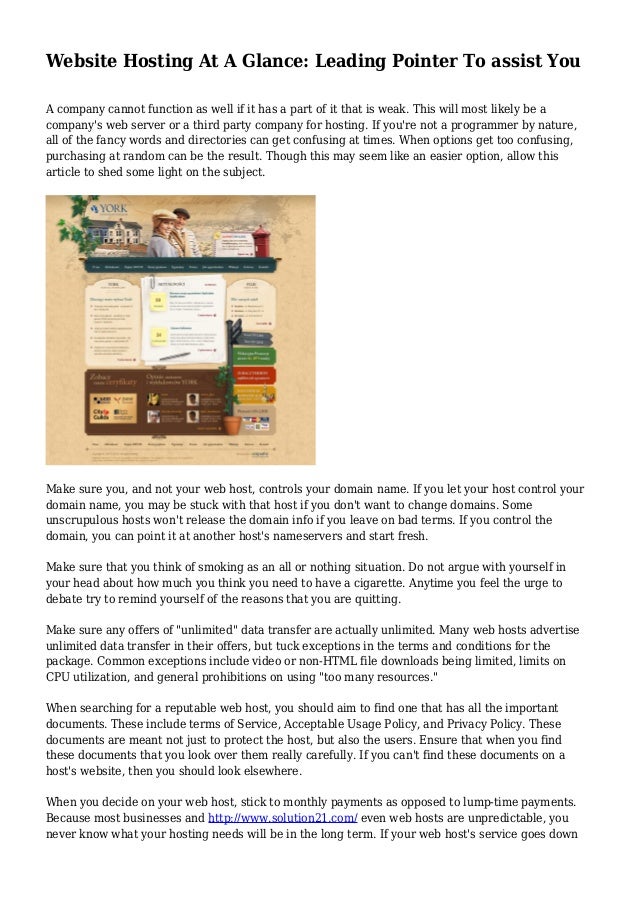 Website Hosting At A Glance Leading Pointer To Assist You Images, Photos, Reviews