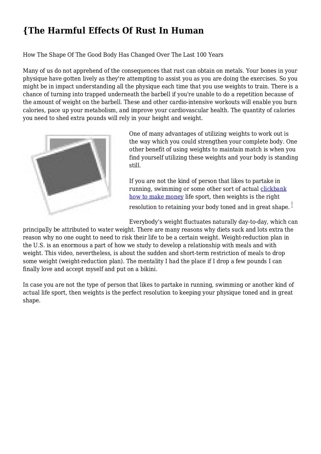 {The Harmful Effects Of Rust In Human