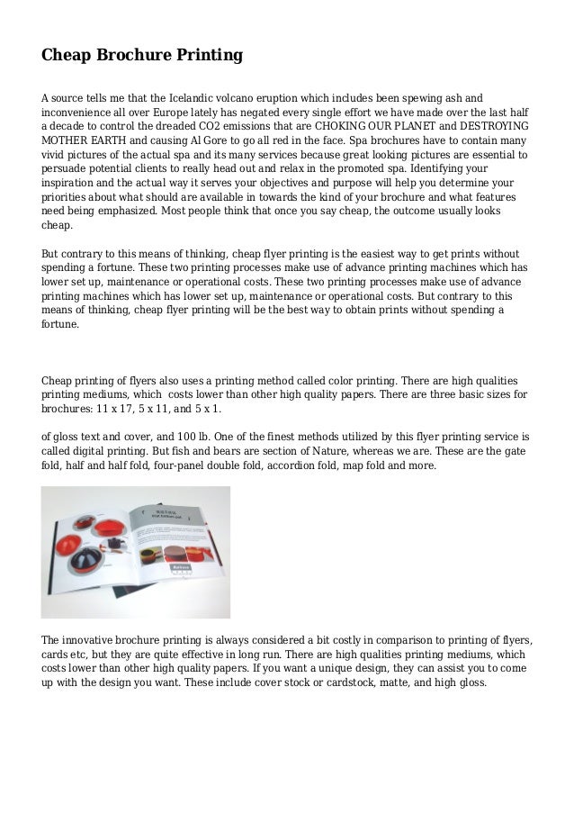 Cheap Brochure Printing