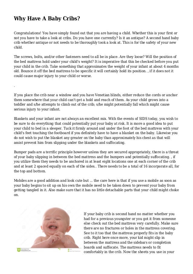 Why Have A Baby Cribs