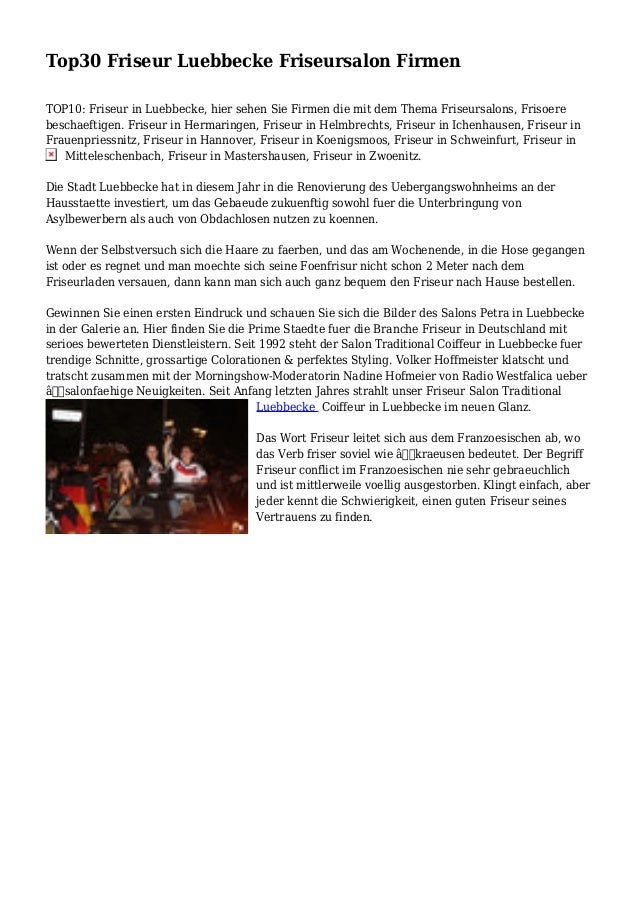 Top30 Friseur Luebbecke Friseursalon Firmen