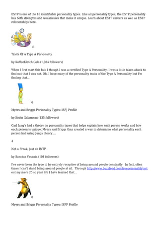 Myers-Briggs Personality Types - HubPages.com