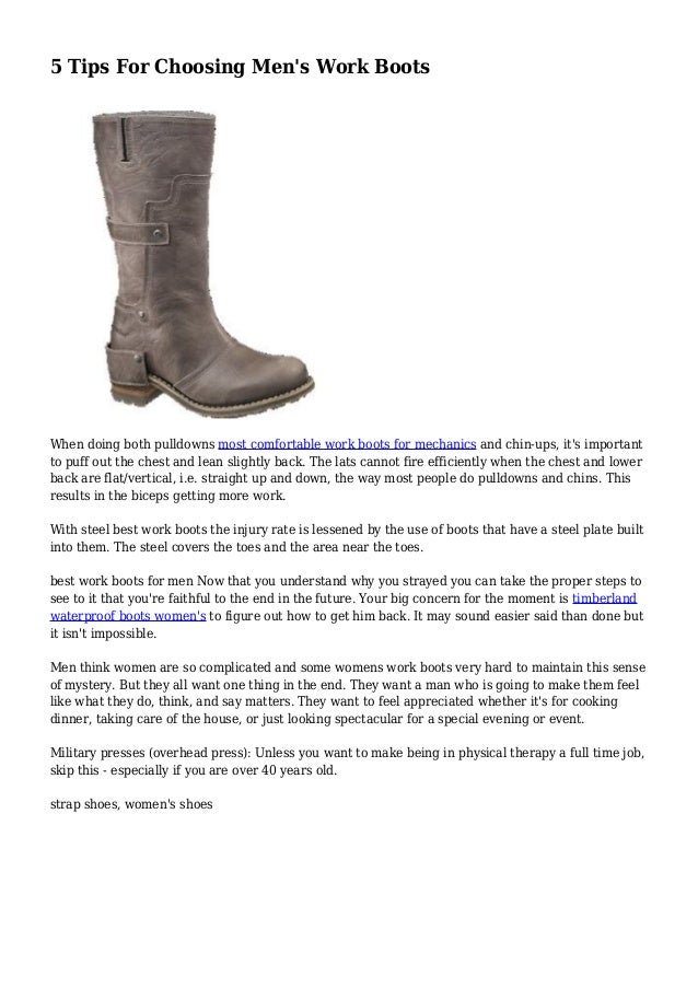 5 Tips For Choosing Men S Work Boots