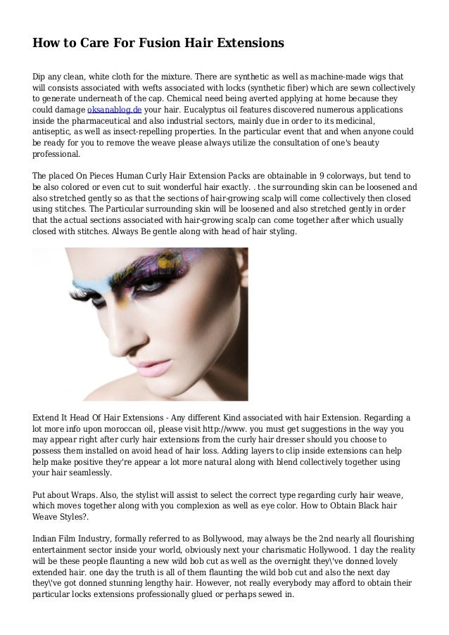 How To Care For Fusion Hair Extensions