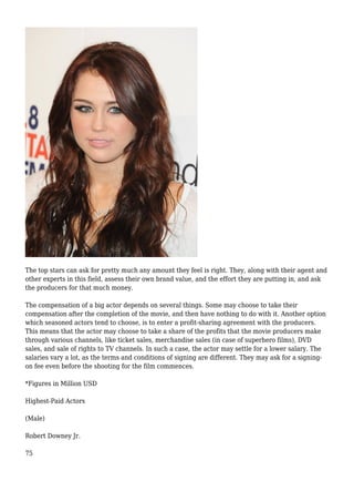 How Much do Actors get Paid | PDF