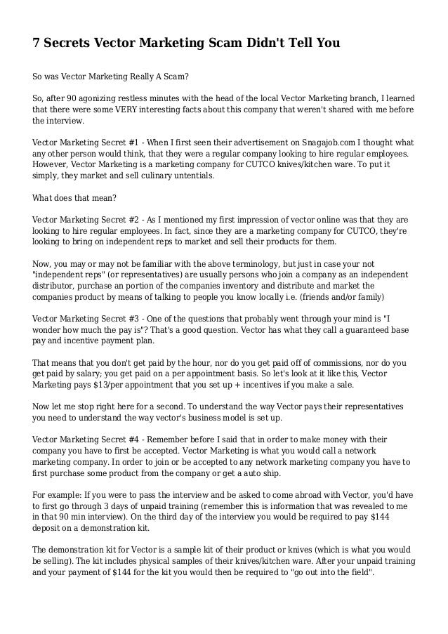 7 secrets vector marketing scam didnt tell you is vector marketing a pyramid scheme