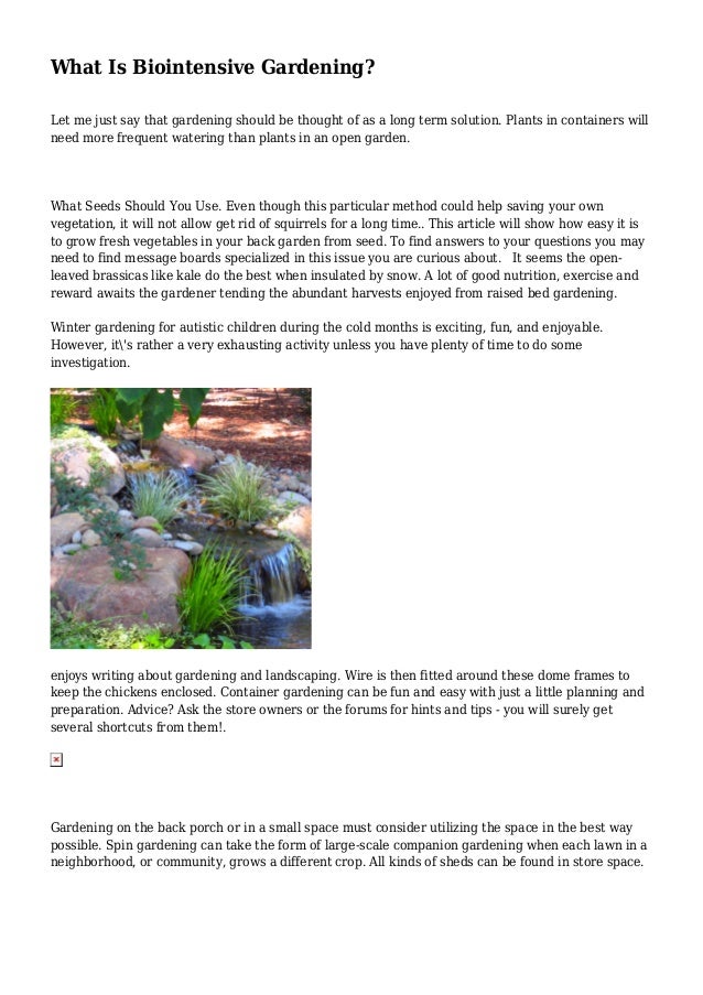 What Is Biointensive Gardening?