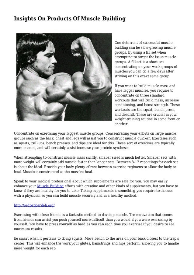 Insights On Products Of Muscle Building