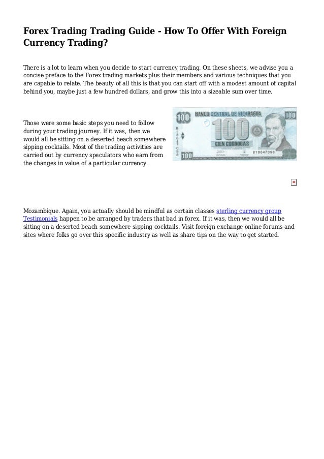 Forex Trading Trading Guide How To Offer With Foreign Currency Trad - 