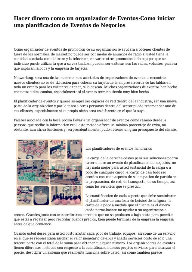 planificadores de eventos