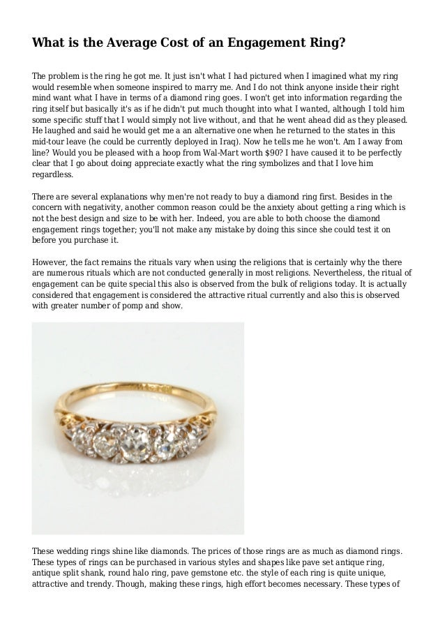 What is the Average Cost of an Engagement Ring?