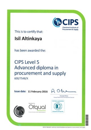 CIPS Diploma Level 5