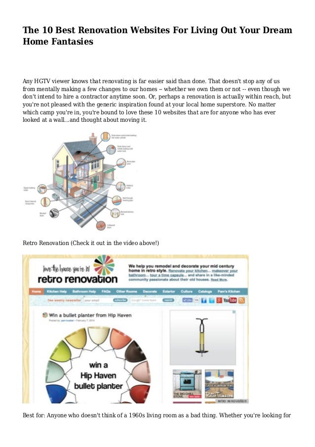 The 10 Best Renovation sites For Living Out Your Dream Home Fantasies