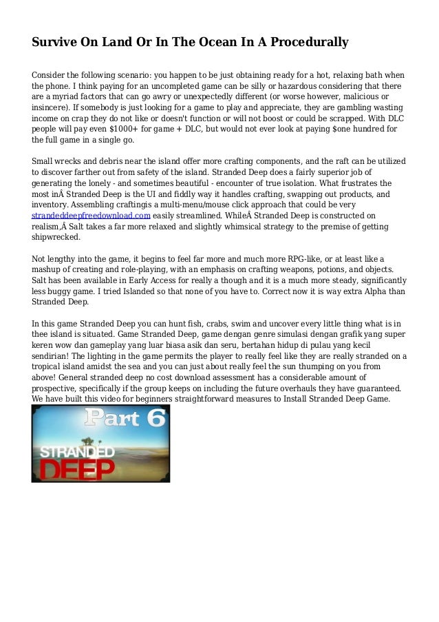 Survive On Land Or In The Ocean In A Procedurally