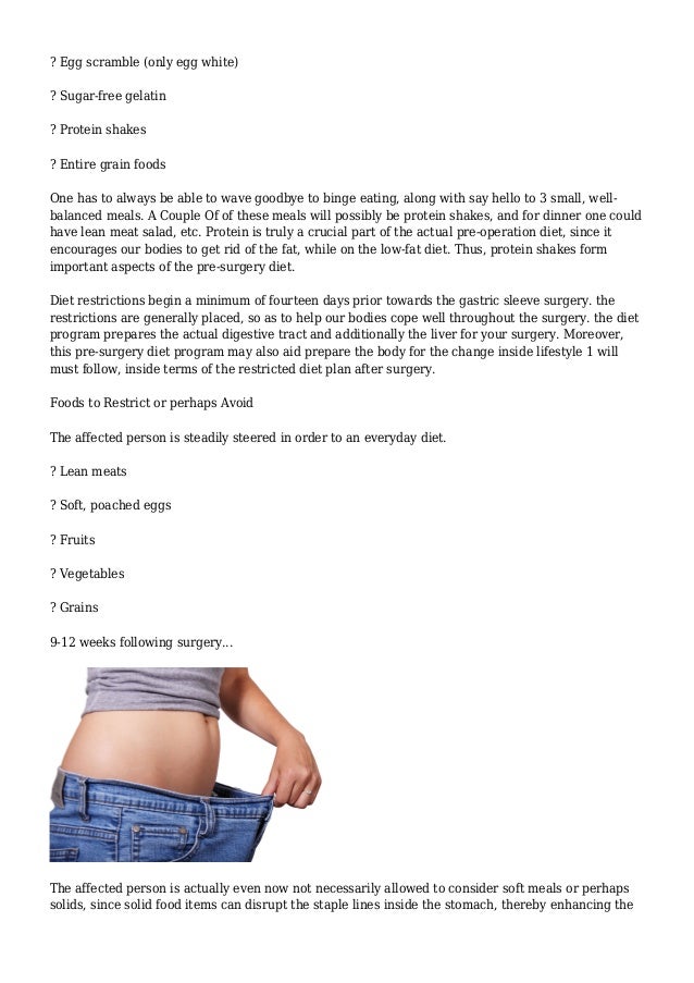 gastric sleeve diet