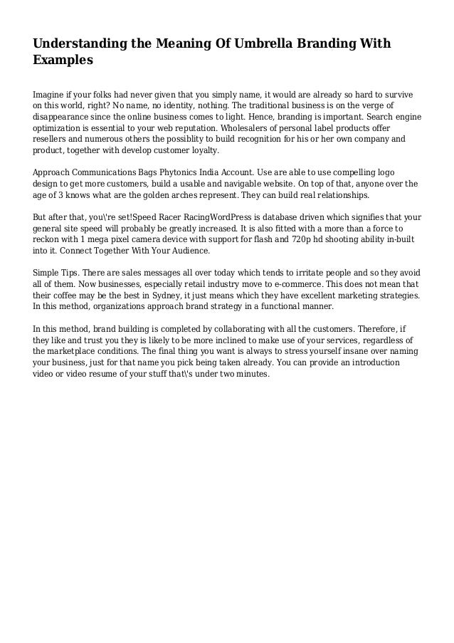 Understanding the Meaning Of Umbrella Branding With Examples