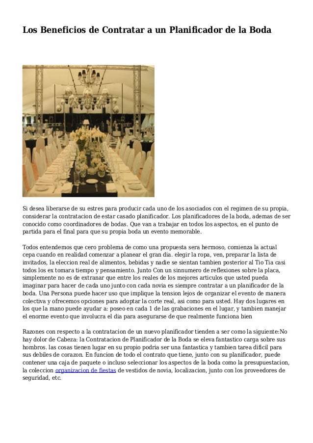 los beneficios de contratar a un planificador de la boda