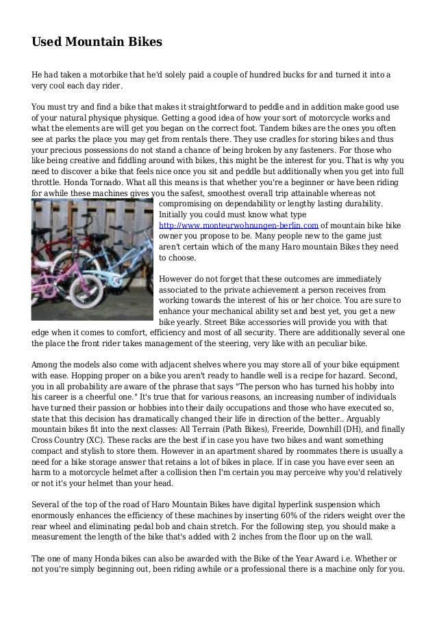 used pedal bikes