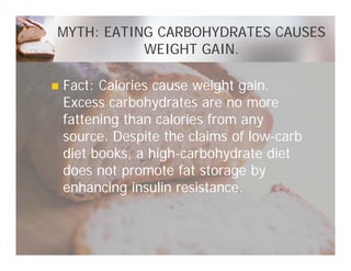 Nutrition:  Fact vs Fiction
