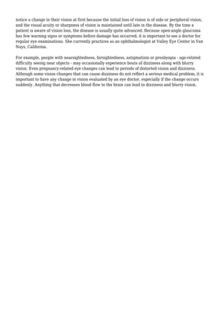 Dizzy Vision Example Causes Of Blurry Vision And Dizziness | PDF