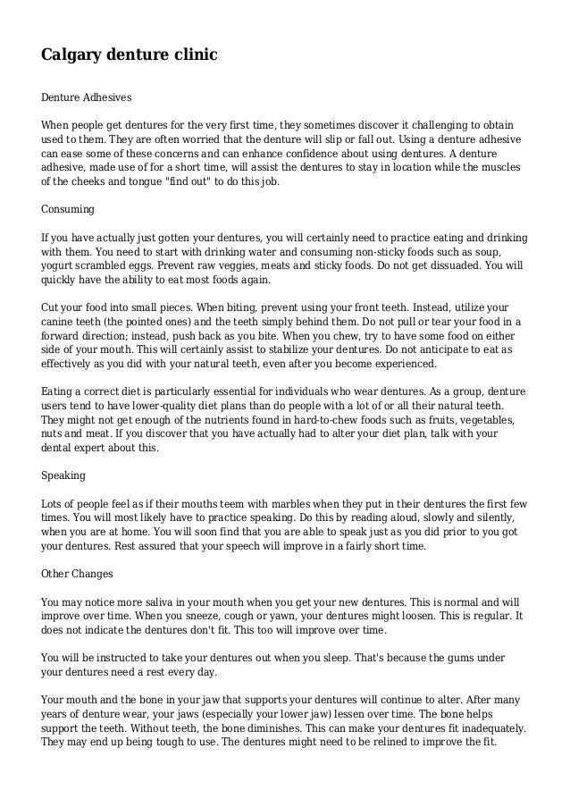 Calgary denture clinic