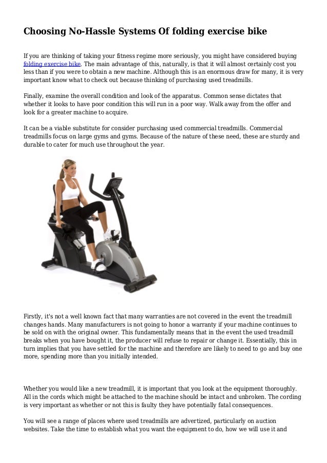 used folding exercise bike