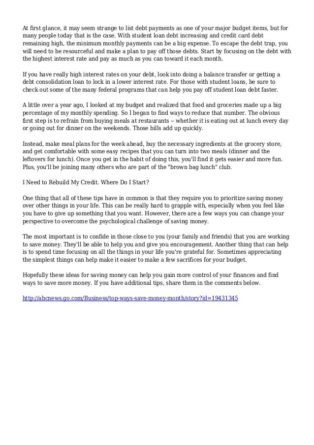 Top 6 Ways To Save Money This Month