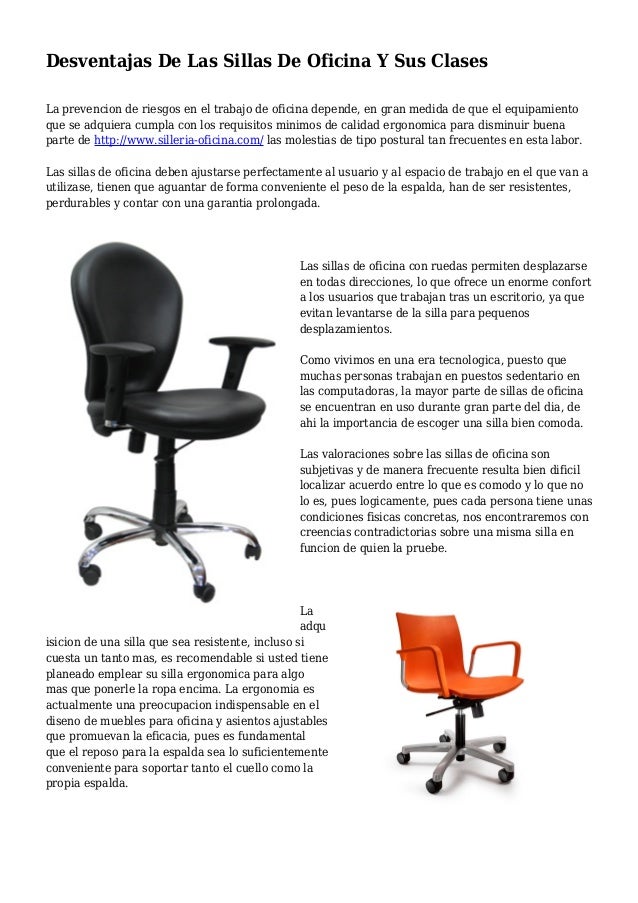 Desventajas De Las Sillas De Oficina Y Sus Clases Desventajas De Las Sillas De Oficina Y Sus Clases