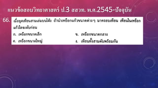 แนวข้อสอบวิทยาศาสตร์ ป.3 สสวท. พ.ศ.2545-ปัจจุบัน
66.
 
