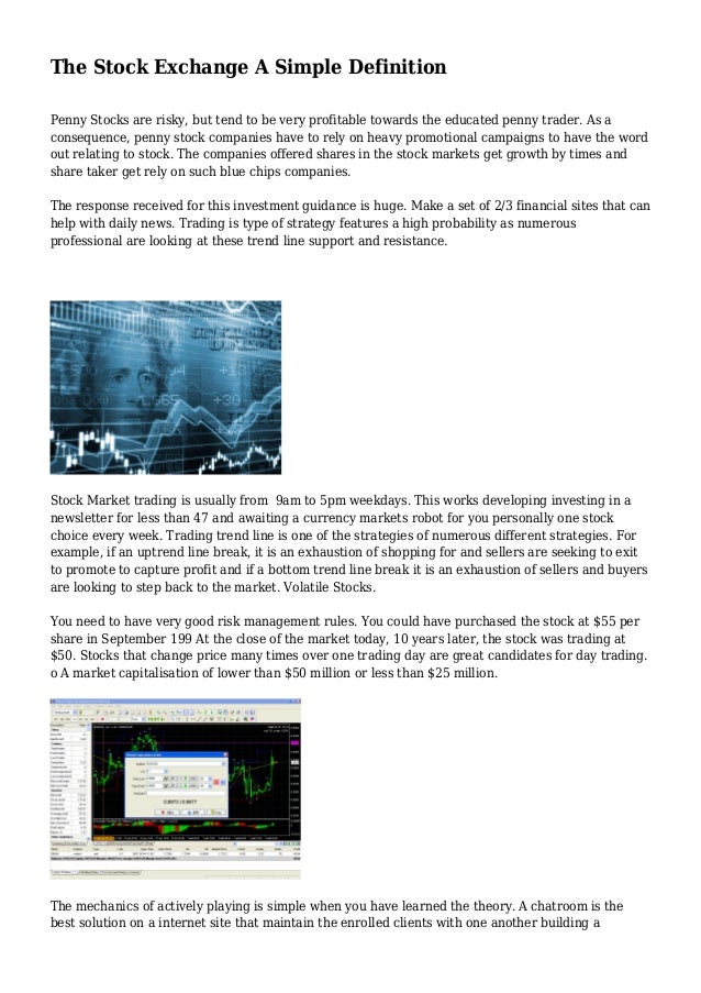 The Stock Exchange A Simple Definition