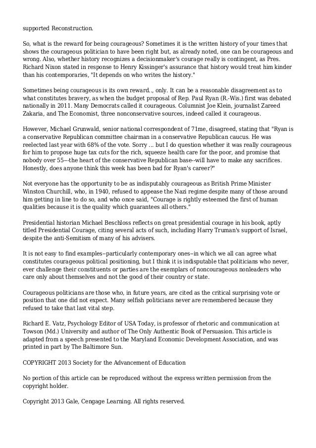 Informative essay on courage picture