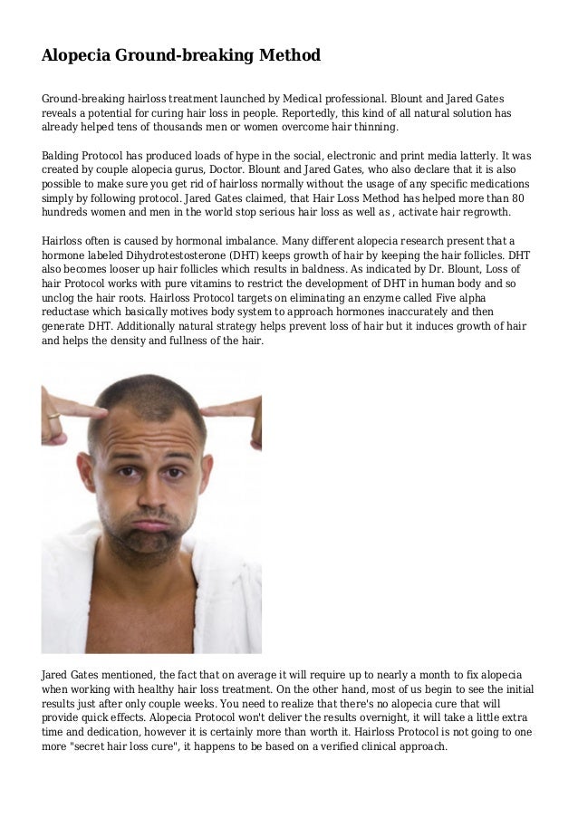 Alopecia Ground Breaking Method