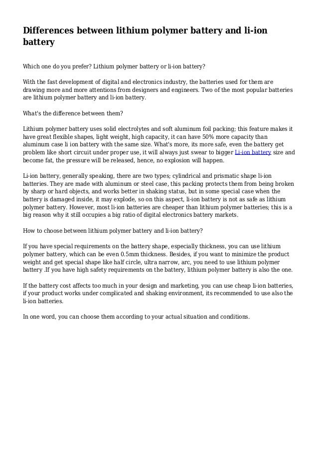 Lithium contract for difference