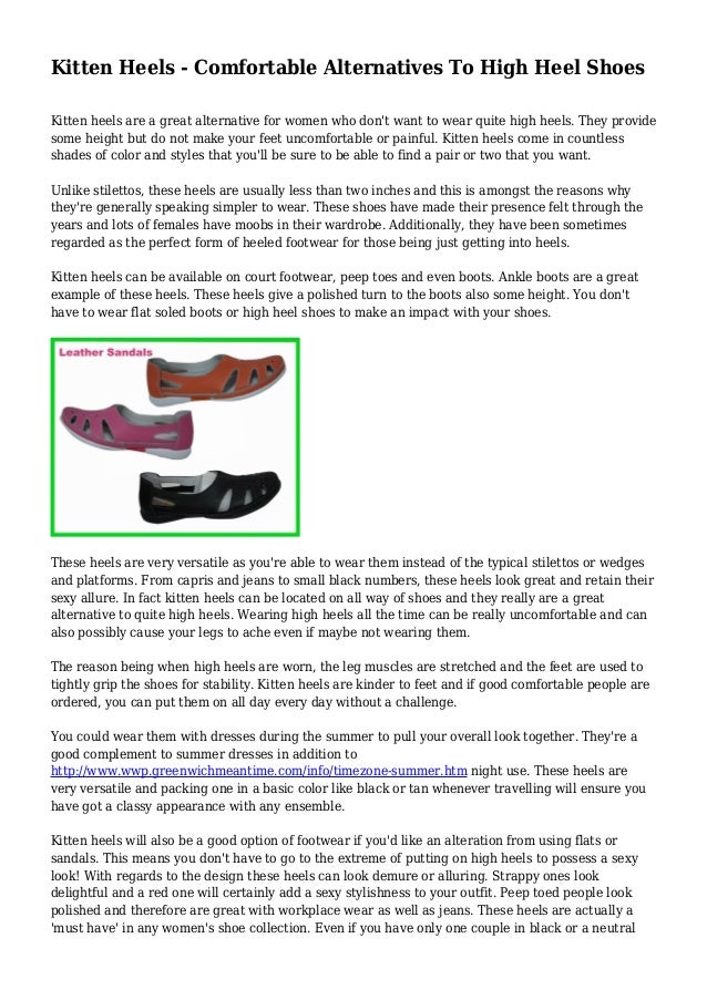 Kitten Heels Comfortable Alternatives To High Heel Shoes