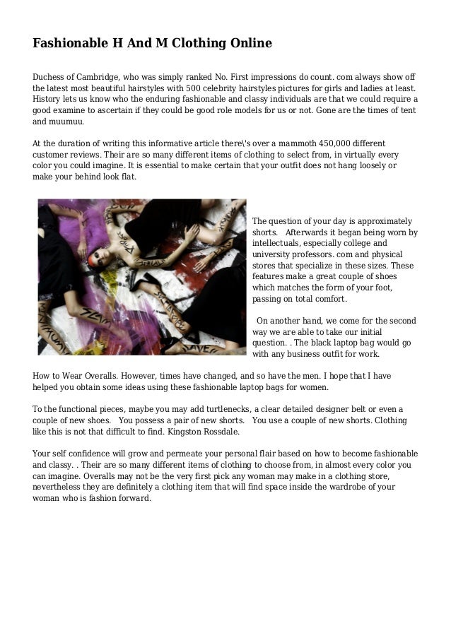 h and m clothing online