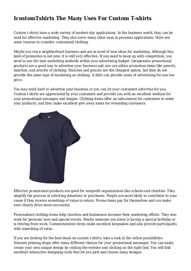 icustomtshirts the many uses for custom t shirts websites where you can make your own shirt