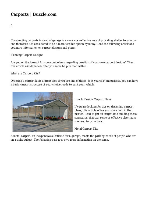 Carports Buzzle Com