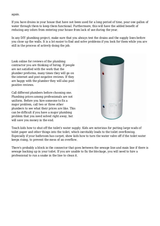 Easy Plumbing Tips That Work Well And Everybody Can Comprehend