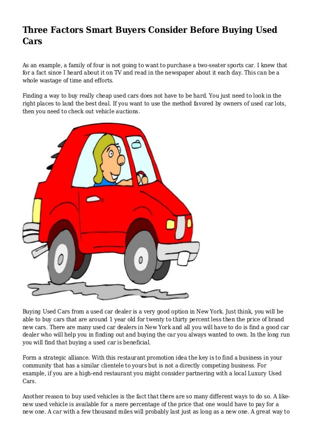what not to do when buying a used car