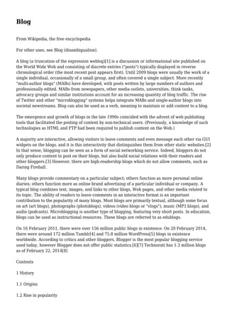 What Is A Blog In Itself Example.pdf Blog | PDF