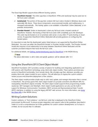 SharePoint Online Custom Solution Developer Guide | DOCX