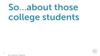 18
Dell - Restricted - Confidential
These are not the
insights you’re
looking for
 