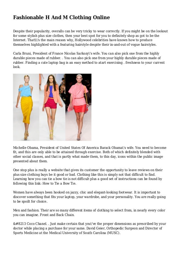 h and m clothing website