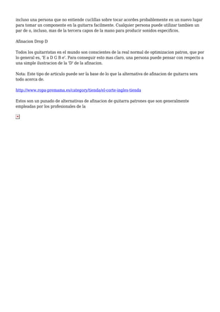 Alternativa De Afinacion De Guitarra