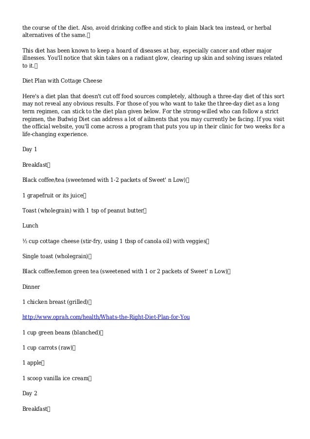 3 Day Cottage Cheese Diet Plan