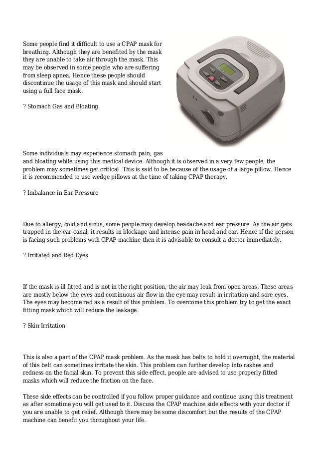 CPAP Machine Side Effects