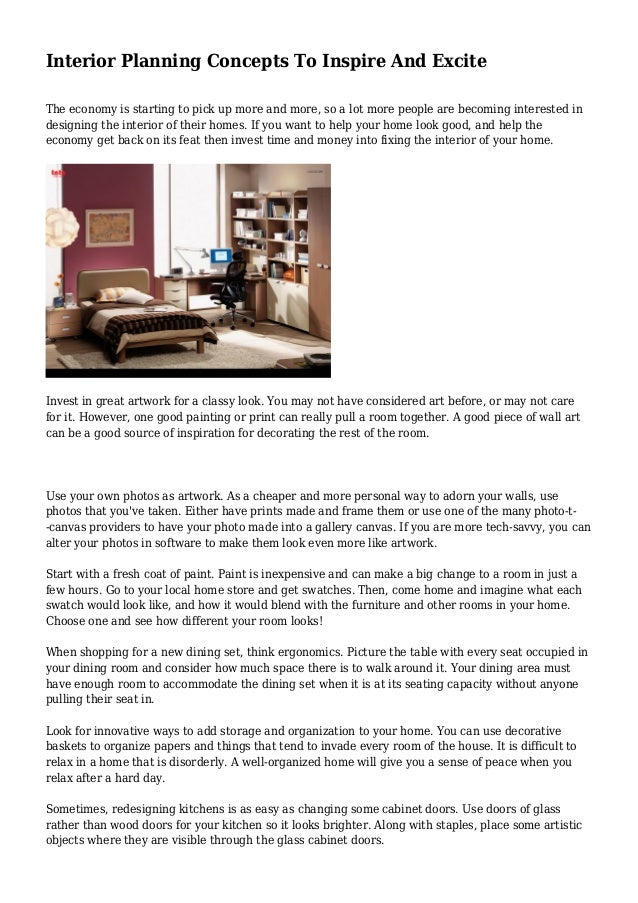 Interior Planning Concepts To Inspire And Excite