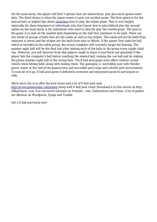 8 Ball Pool Hack Windows