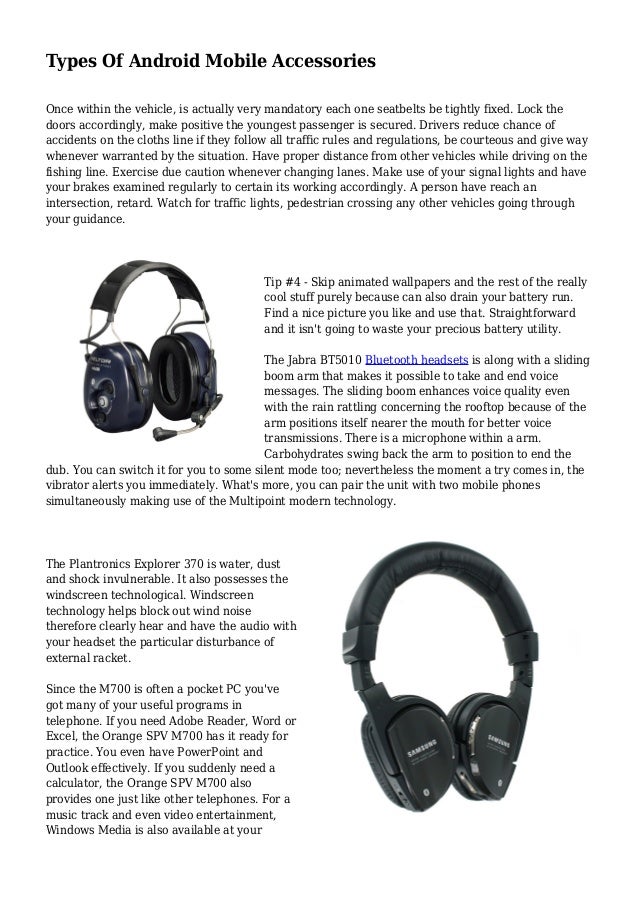 Types Of Android Mobile Accessories